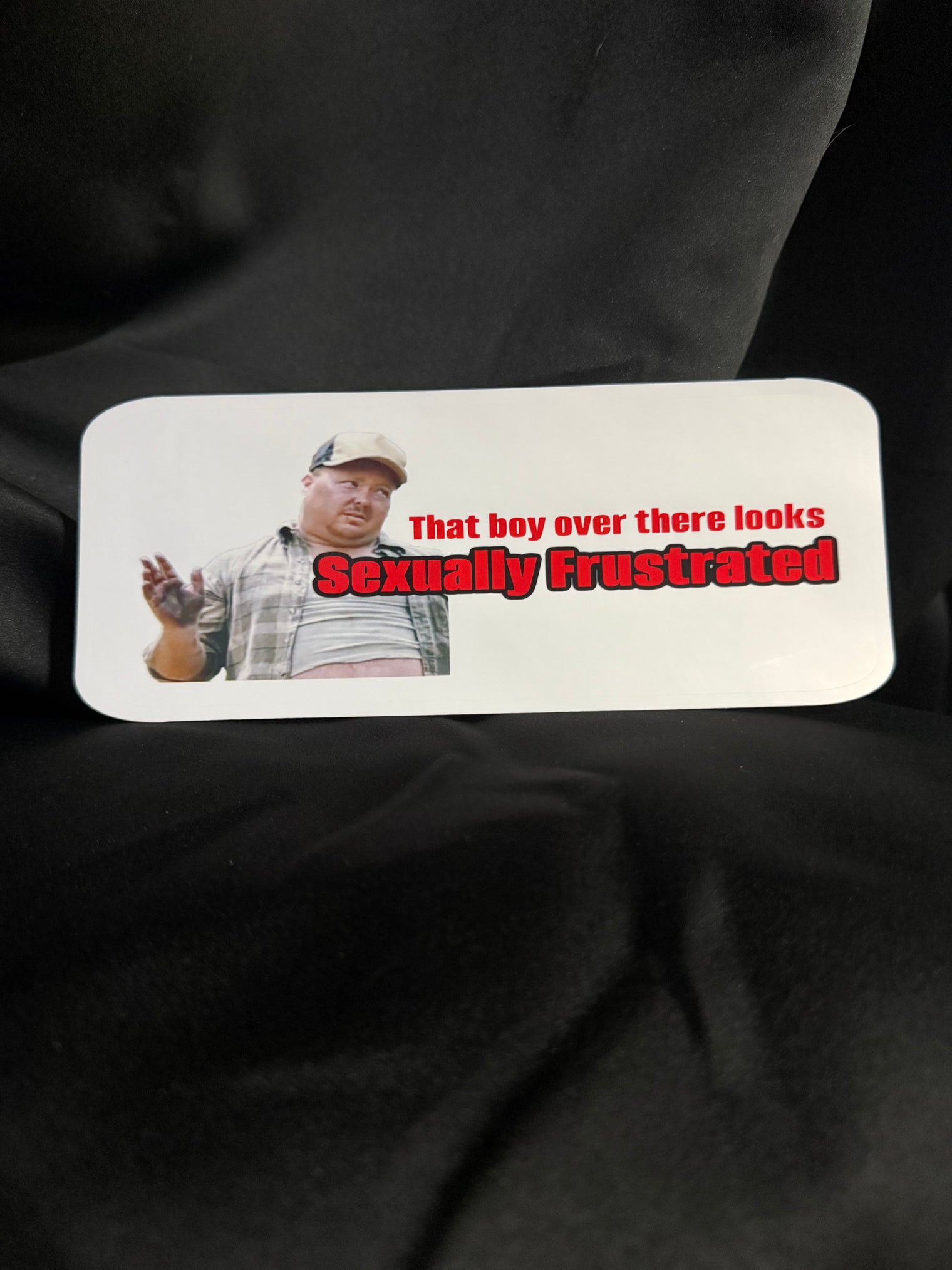 SEXUALLY FRUSTRATED BUMPER STICKER